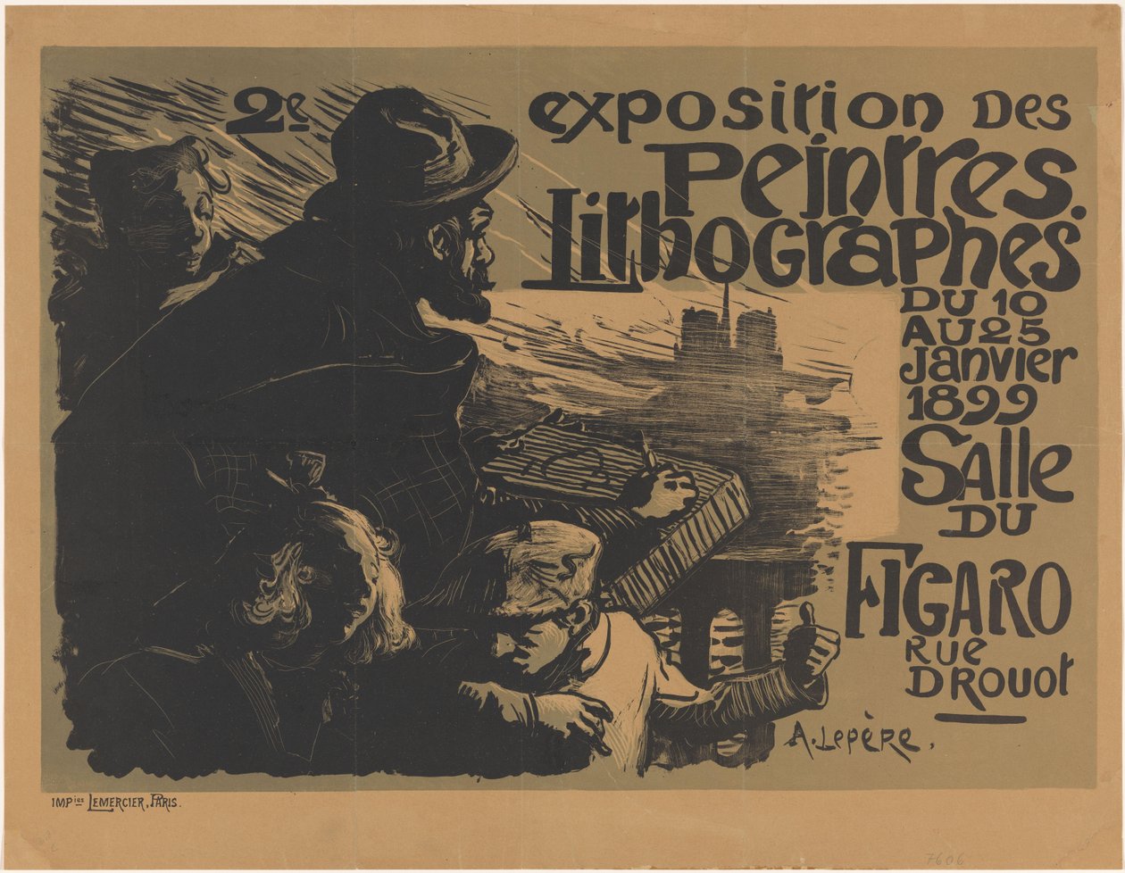 Peintres Lithographes の第 2 回展のポスター 第2回油絵展 作： オーギュスト・ルペール