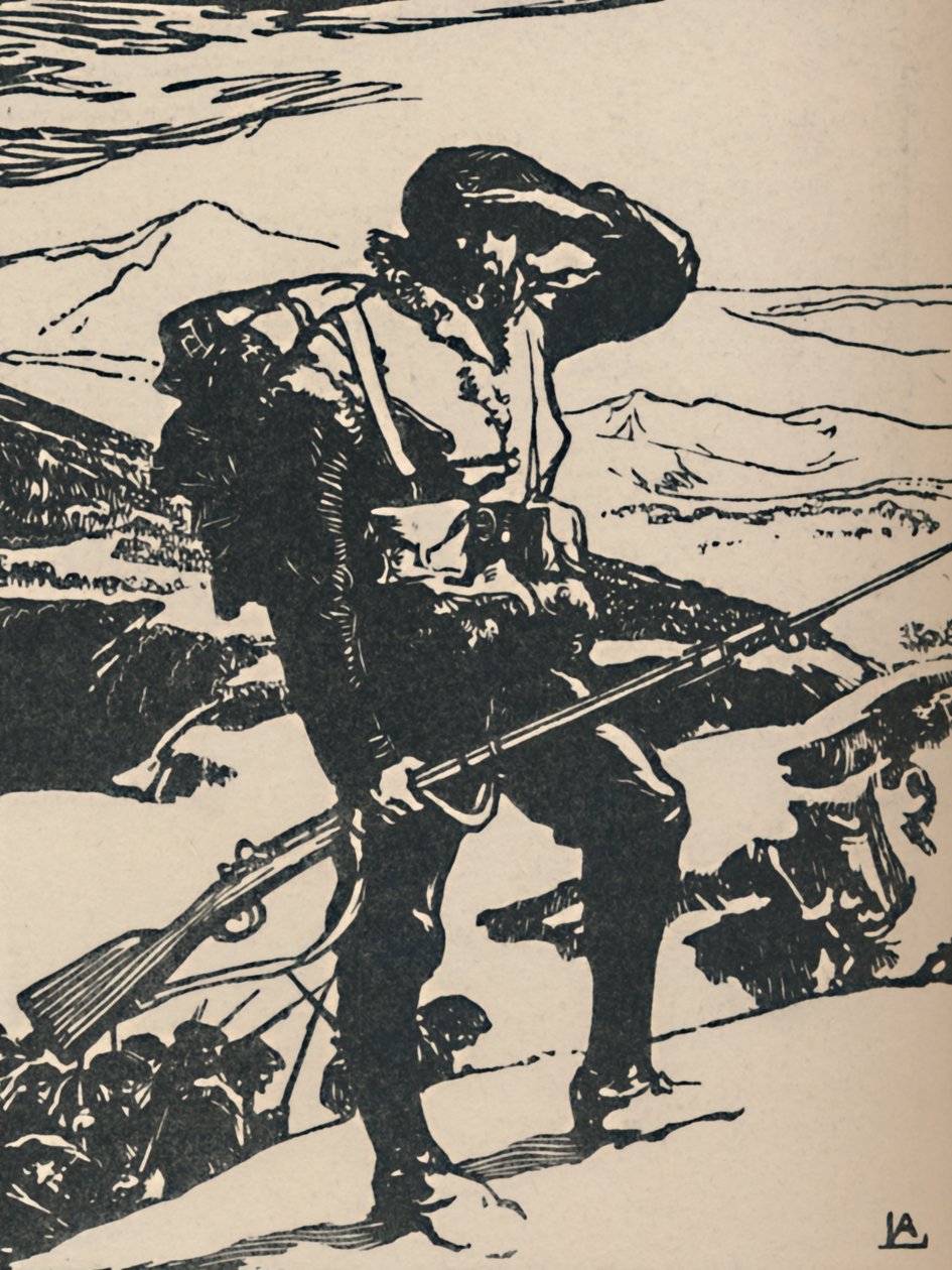 1919年のライン平原を見るアルパインハンター 作： オーギュスト・ルイ・ルペール