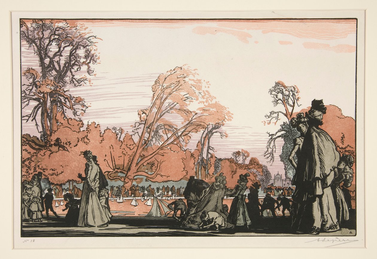 Le bassin des Tuileries (チュイルリーの池) 作： オーギュスト・ルペール