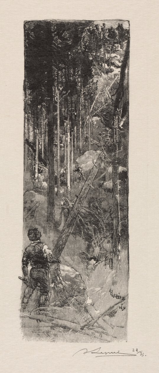 松の伐採、1887年。 作： オーギュスト・ルイ・ルペール