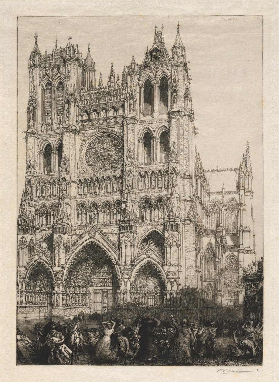 アミアン大聖堂、在庫の日、1887年。 作： オーギュスト・ルイ・ルペール