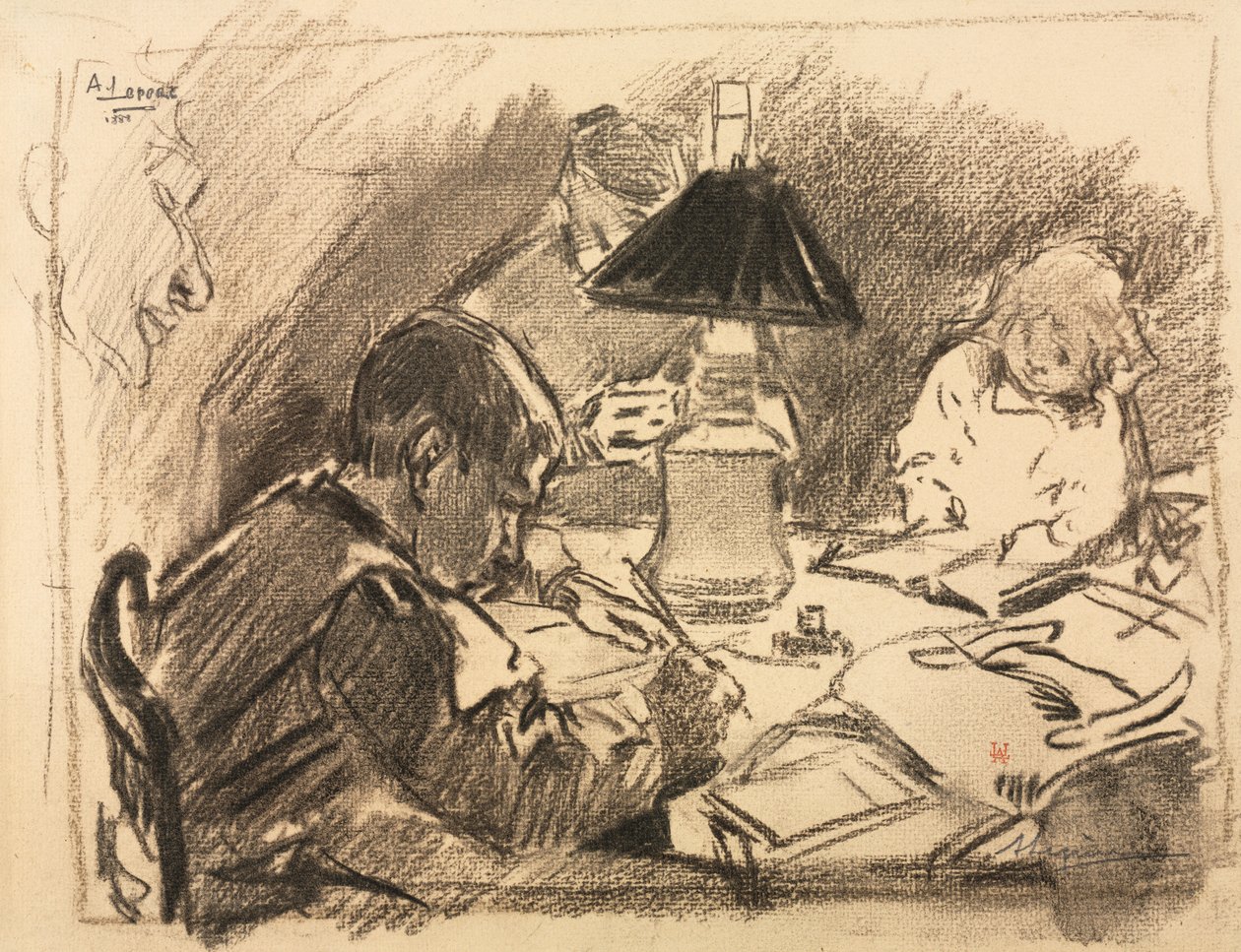 ランプ周辺、1888年。 作： オーギュスト・ルイ・ルペール