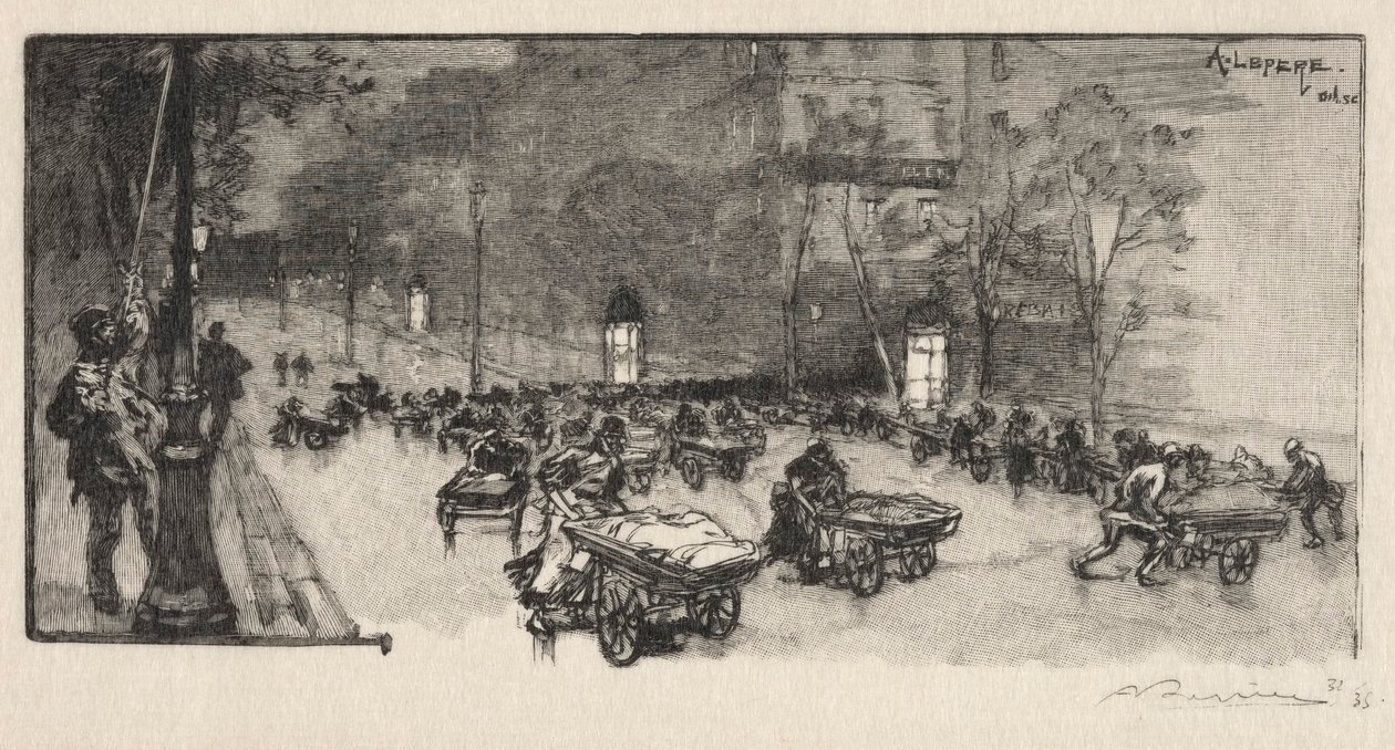 フォーボーモンマルトルの角にある大通り、1890年。 作： オーギュスト・ルイ・ルペール