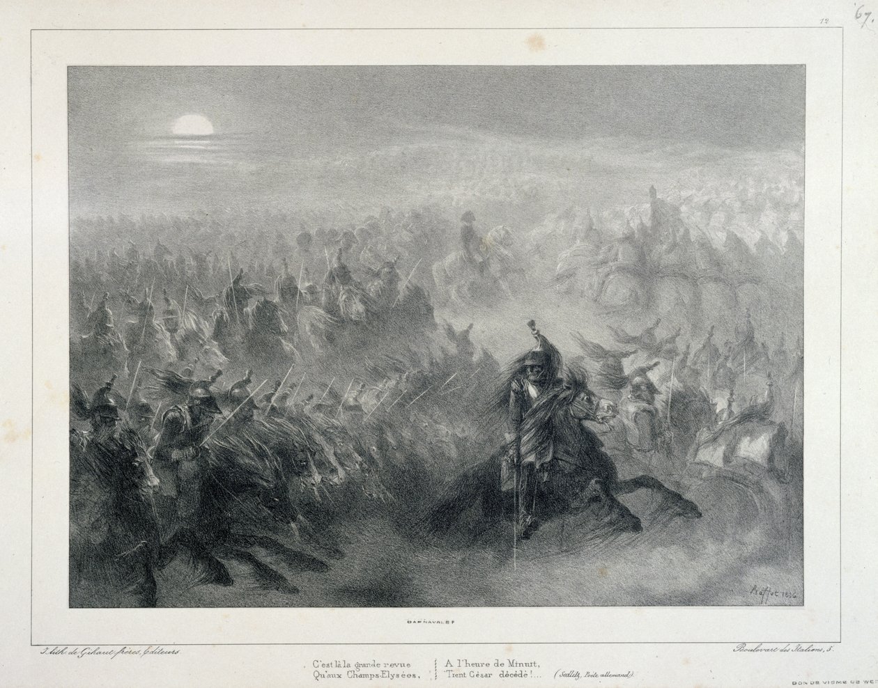 1837年のリトグラフ・アルバム、第12号：「これは大観兵式である (...)」 作： オーギュスト・ラフェット
