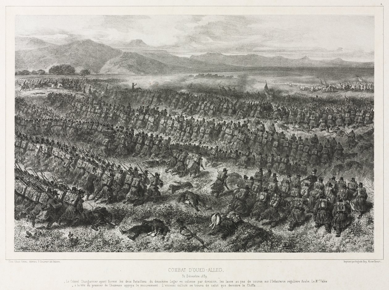 1839 年 12 月 31 日、Oued-alleg の戦い 作： オーギュスト・ラフェット