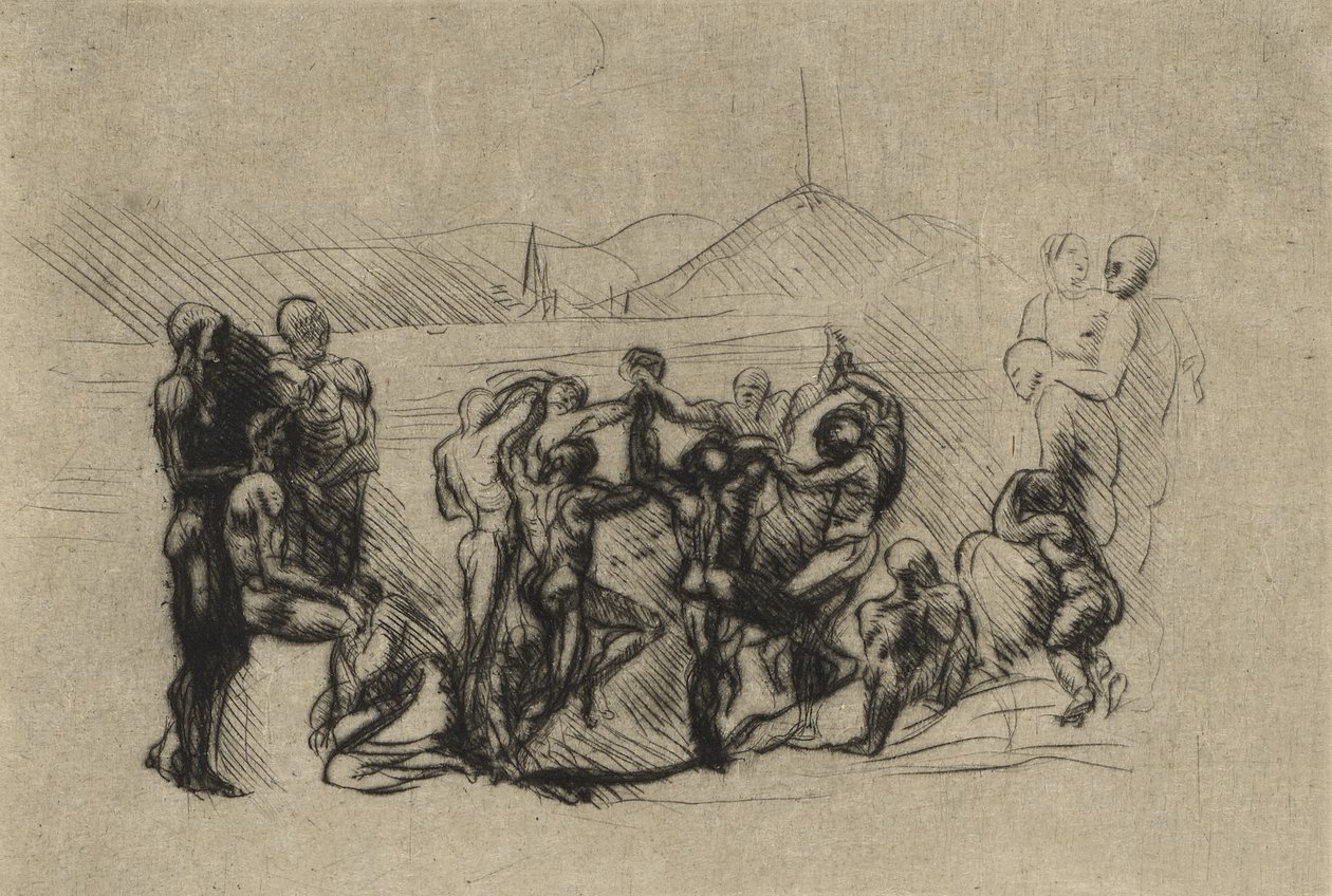 La Ronde、1883年頃（ドライポイント） 作： オーギュスト・ロディン