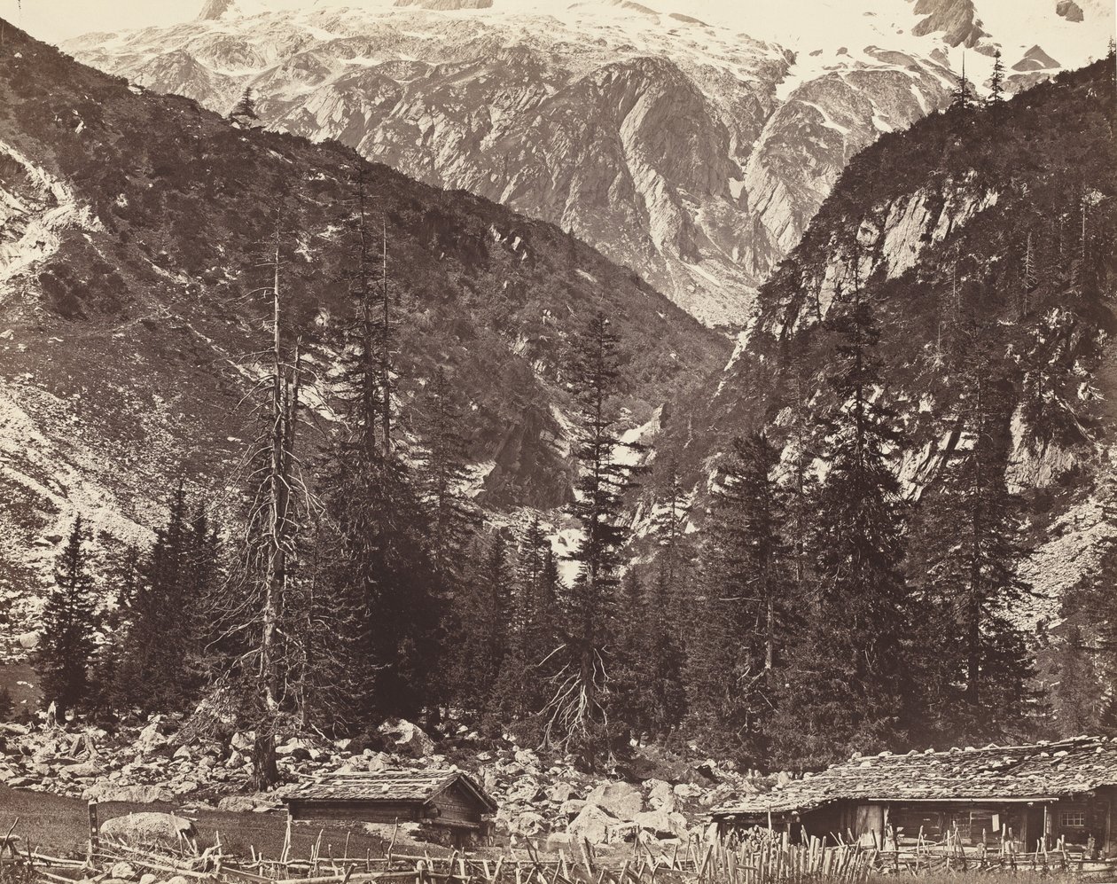 Chalet de Handeck、ハスリ バレー、カントン ベルン、スイス、c. 1860年 作： オーギュスト・ロザリー・ビソン