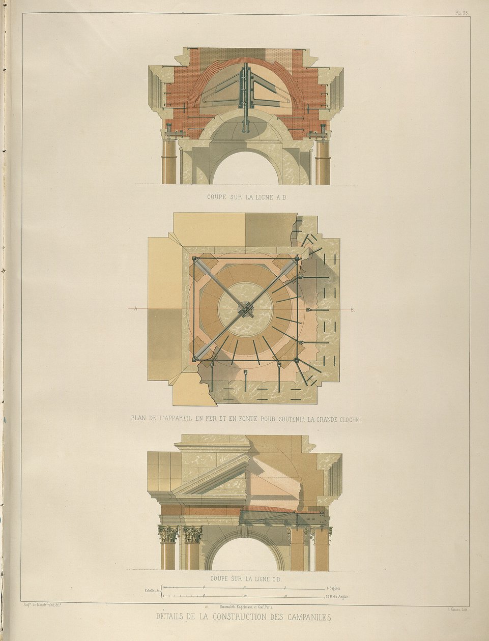 鐘楼建設の詳細出典：聖イサアク大聖堂の建設、1845 作： オーギュスト・ド・モンフェラン