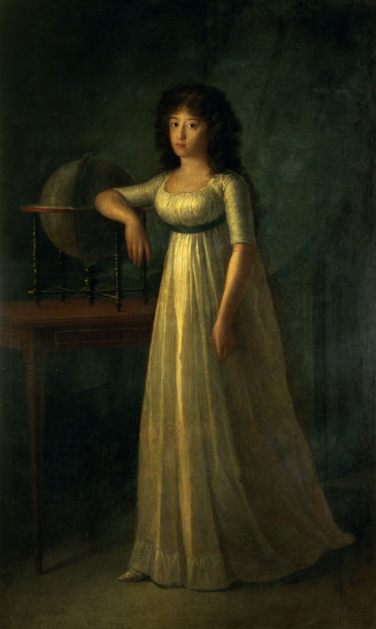 1798年、オスナ公爵と公爵夫人の娘、ドナホアキーナテレズジロン 作： オーガスティン・エステベ