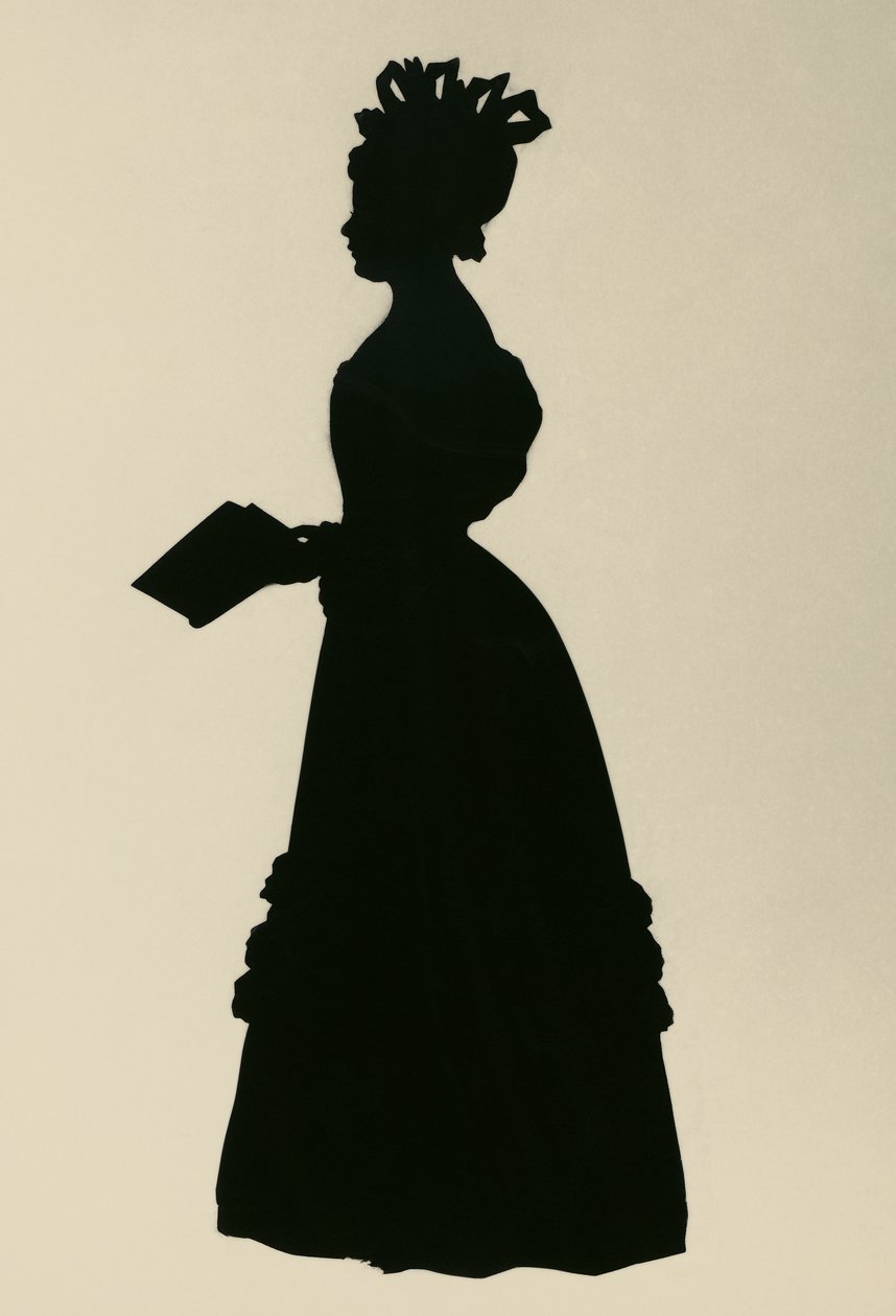 Susan Edmonstone Ferrier（Susan Ferrier（1782-1854）と呼ばれるスコットランドの小説家）のシルエット（1830年頃）、Augustin Edouart（1789-1861）作。 作： オーギュスタン・アマント・コンスタント・フィドル・エドゥアート