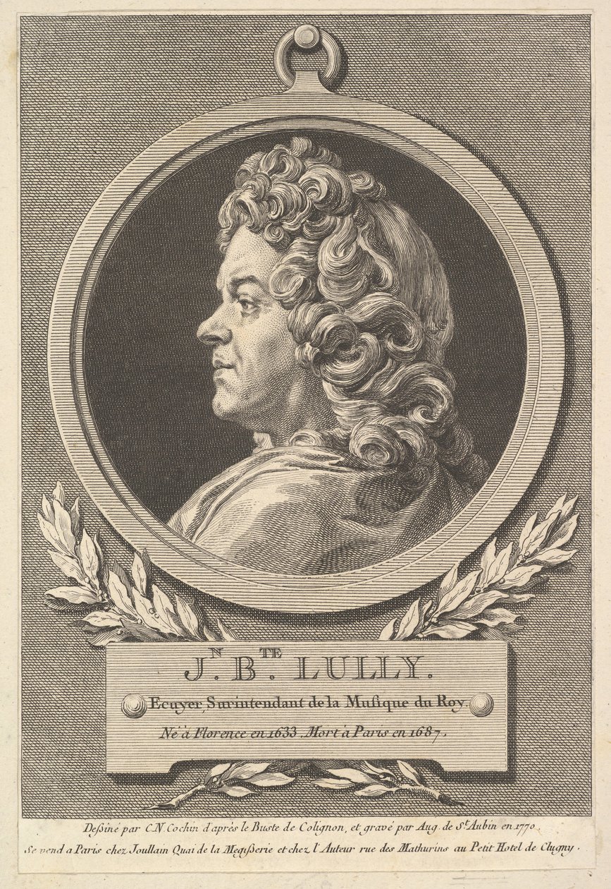 ジャン＝バティスト・ルリーの肖像、1770年。 作： オーギュスタン・ド・サン・トーバン