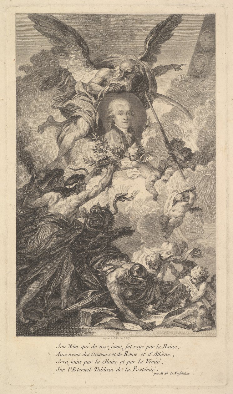 Simon-Nicolas-Henri Linguetの肖像、1780年。 作： オーギュスタン・ド・サン・トーバン
