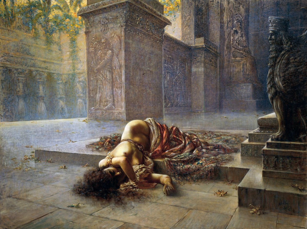 ニノの墓で死ぬセミラミス 作： アウグスト・ヴァリ