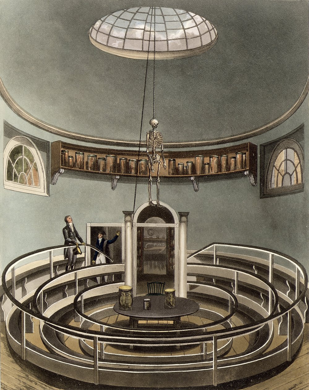 ジョセフコンスタンティンスタッドラー（fl.1780-1812）によって刻まれた「ケンブリッジの歴史」からのケンブリッジ劇場の内部、パブ。 R.アッカーマン、1815年（アクアチント色） 作： オーガスタス・チャールズ・プギン