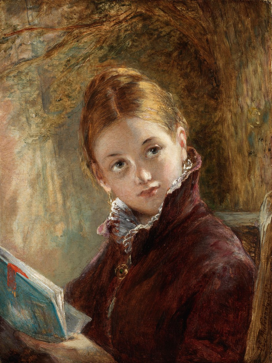 静かな読書、1875 作： オーガスタス・エドワード・マルレディ