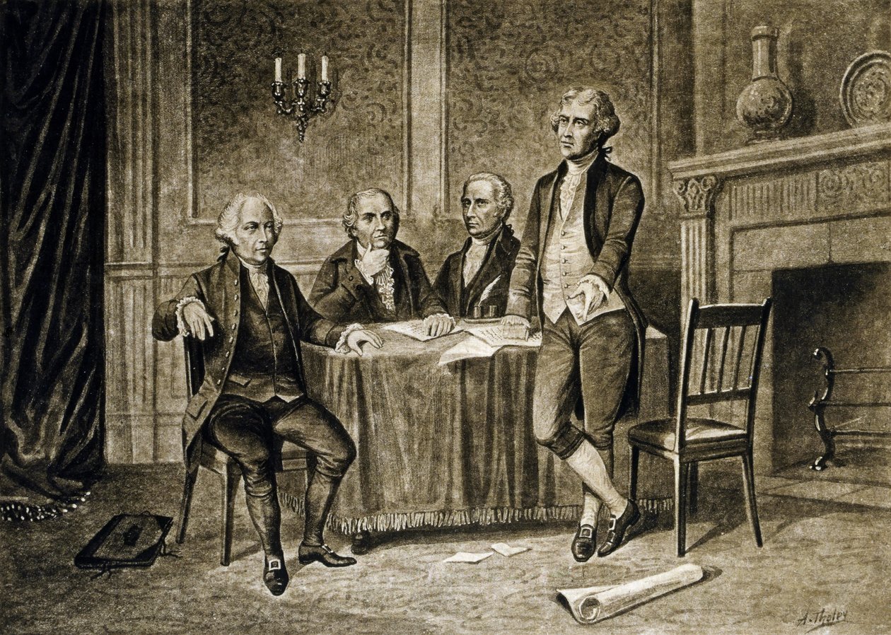 1774年の第1回大陸会議の指導者による1894年頃の彫刻 作： オーガスタス・ソレイ