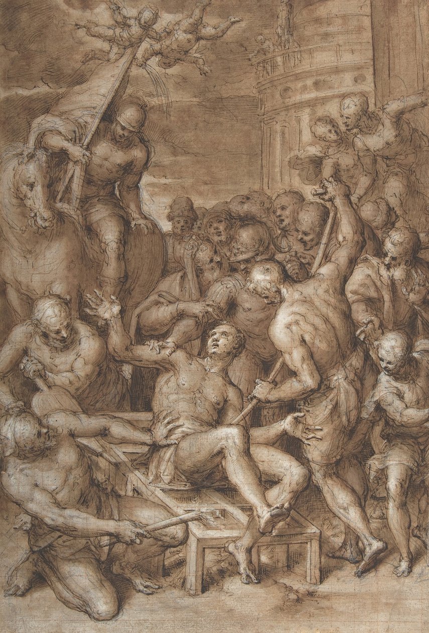 セントローレンスの殉教、1580 年代から 1590 年代初頭。 作： アウレリオ・ルイーニ