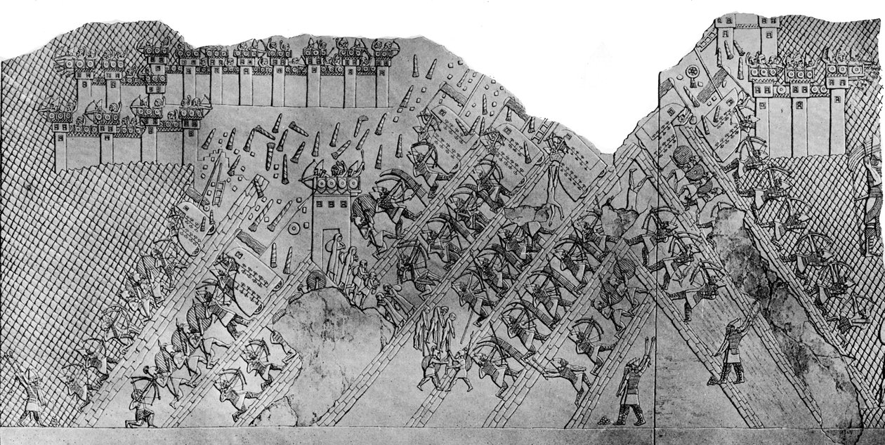 ラキシュの都市への襲撃、紀元前700-692年、c1900-1920。 作： オースティン・ヘンリー・ラヤード