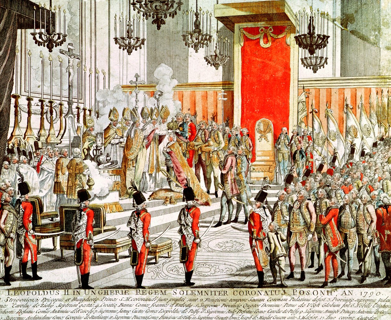 1790年のブラチスラヴァでのレオポルド2世の戴冠式（1747-92） 作： オーストリア学派