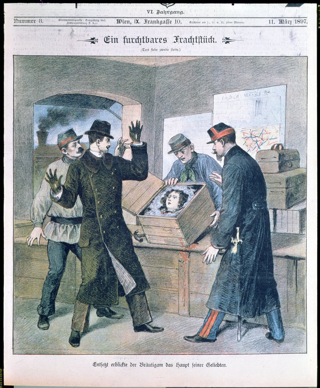 ひどい貨物、1897年3月のIllustrierte Zeitungの表紙 作： オーストリア学派