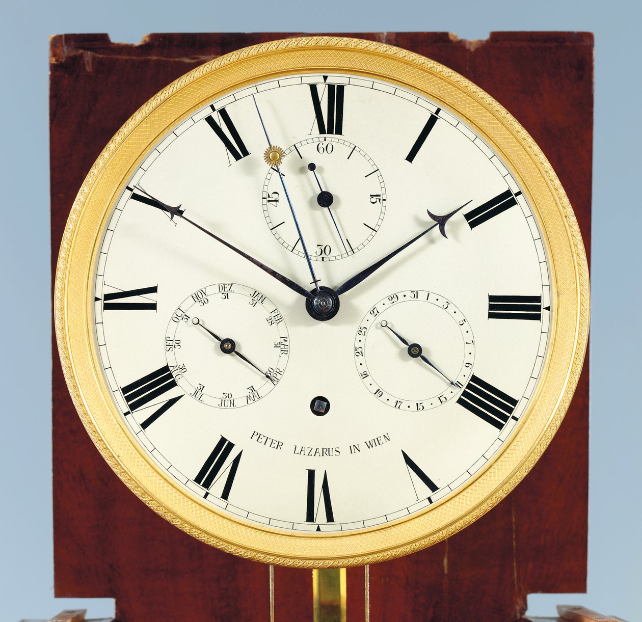均時差と完全なカレンダーを備えた1か月のbodenstanduhr 作： オーストリア学派