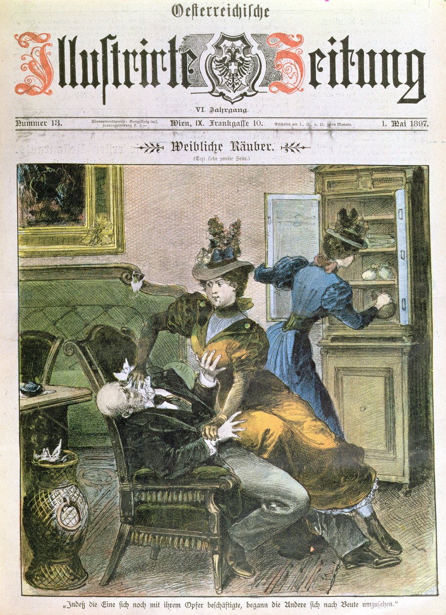 レディ・ロバーズ、イラスト入り新聞の最初のページ、1897年5月 作： オーストリア学派
