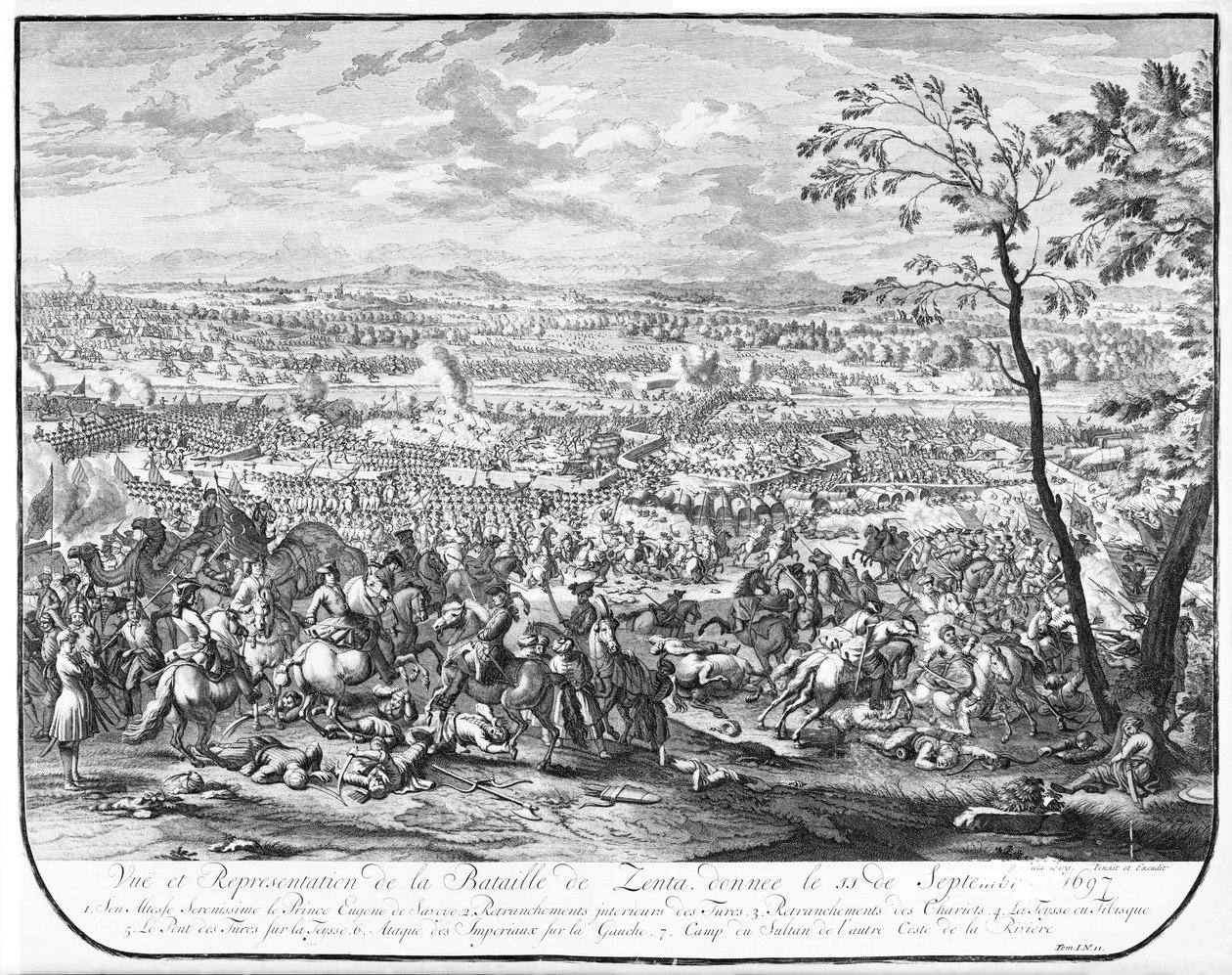 ゼンタの戦い、1697年 作： オーストリア学派