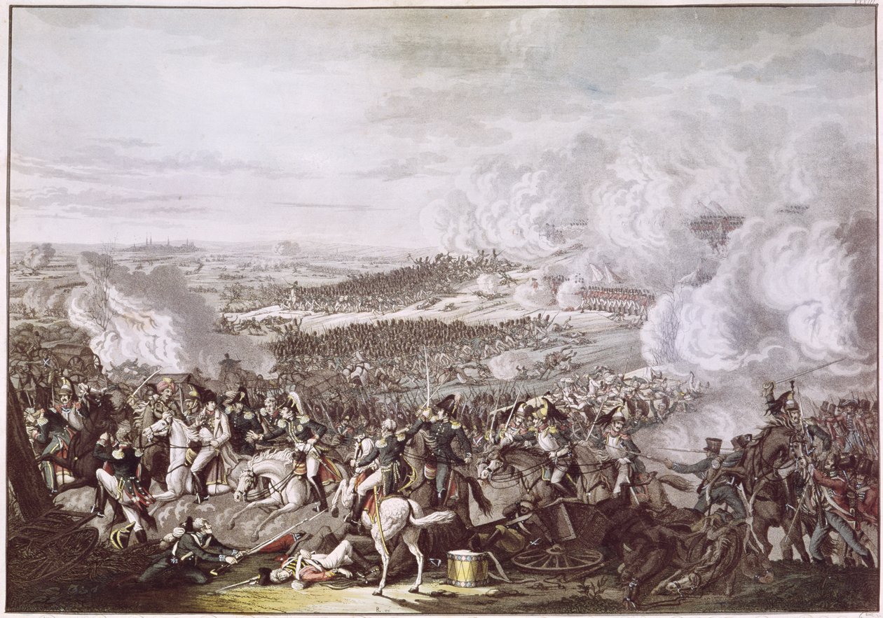 ウォータールーの戦い後のナポレオンの飛行（1769-1821）、1815年6月18日、1815-30年頃 作： オーストリア学派