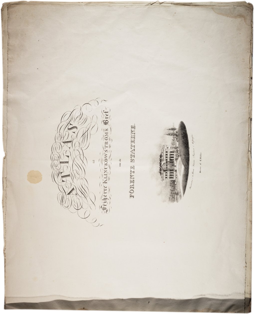 アメリカ合衆国のアトラス、1824 作： アクセル・レオンハルト・クリンコフストローム