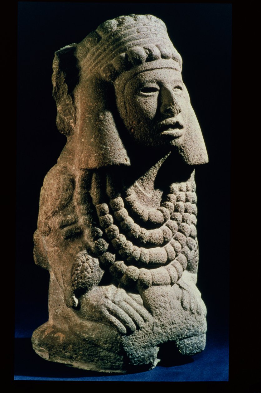 メキシコの谷で発見された女神Chalchihuitlicue、1300-1500 AD 作： アステカ
