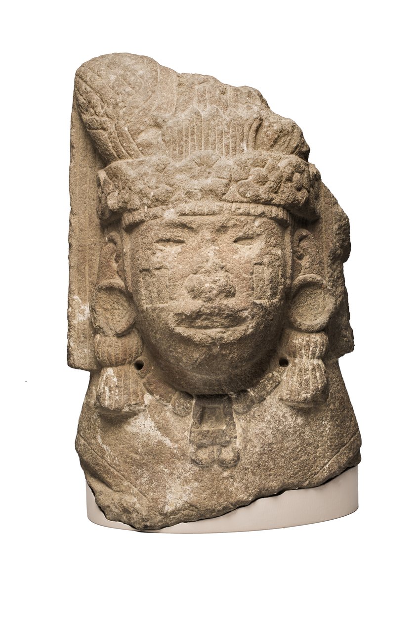メキシコ、テノチティトラン、若いトウモロコシの女神、Xilonenの頭、1450-1500 作： アステカ