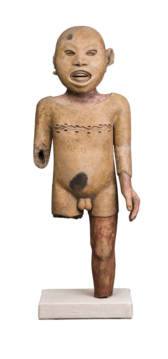 神シペトテックの儀式のなりすまし、おそらく中央ベラクルス、1450-1500 作： アステカ