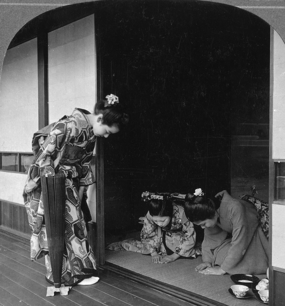 3人の日本人女性、日本、1905年。