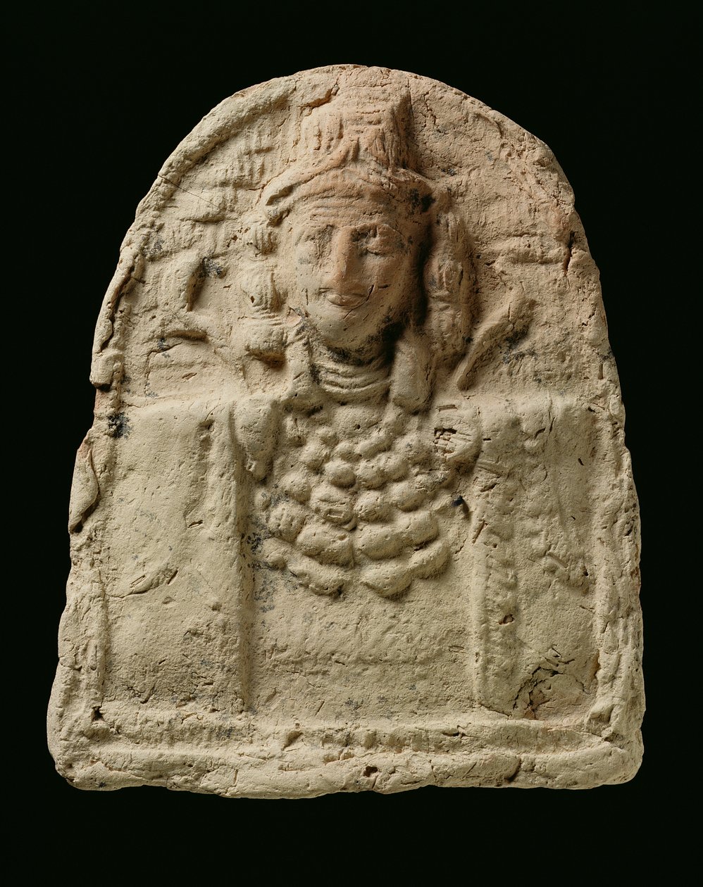 女神イシュタの胸像を描いたプラーク、紀元前18世紀（テラコッタ） 作： バビロニア