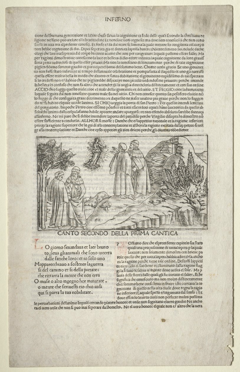 ベアトリスのビジョンを持つダンテとヴァージルc。 1481-1485。 作： バッチョ バルディーニ