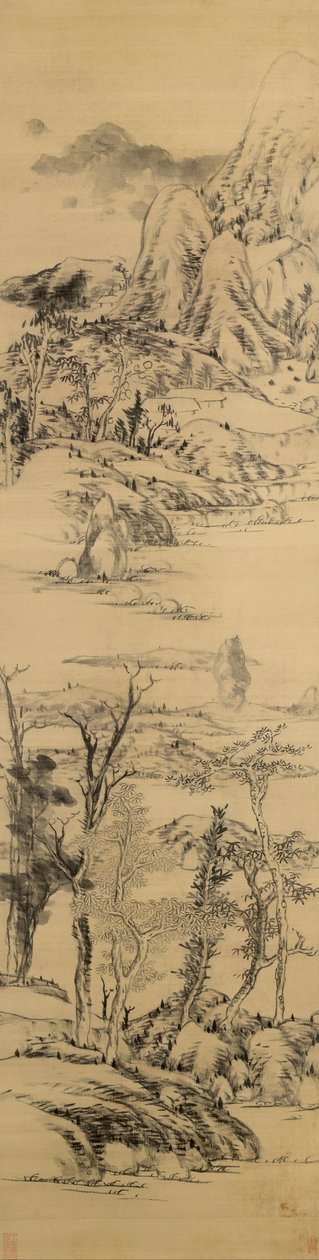 王Menのスタイルの風景（c。1309-1385） 作： バダ・シャンレン