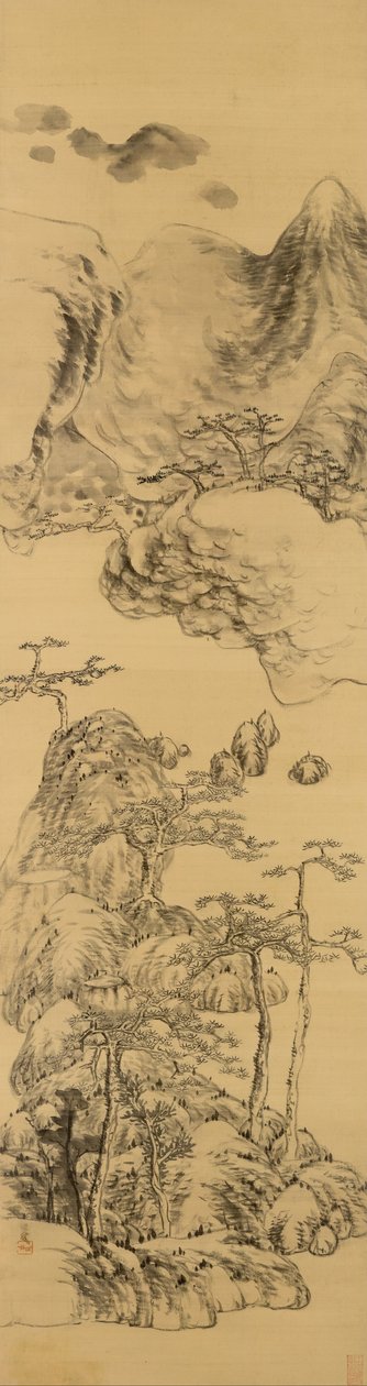 呉鎮風の風景（1280-1354） 作： バダ・シャンレン