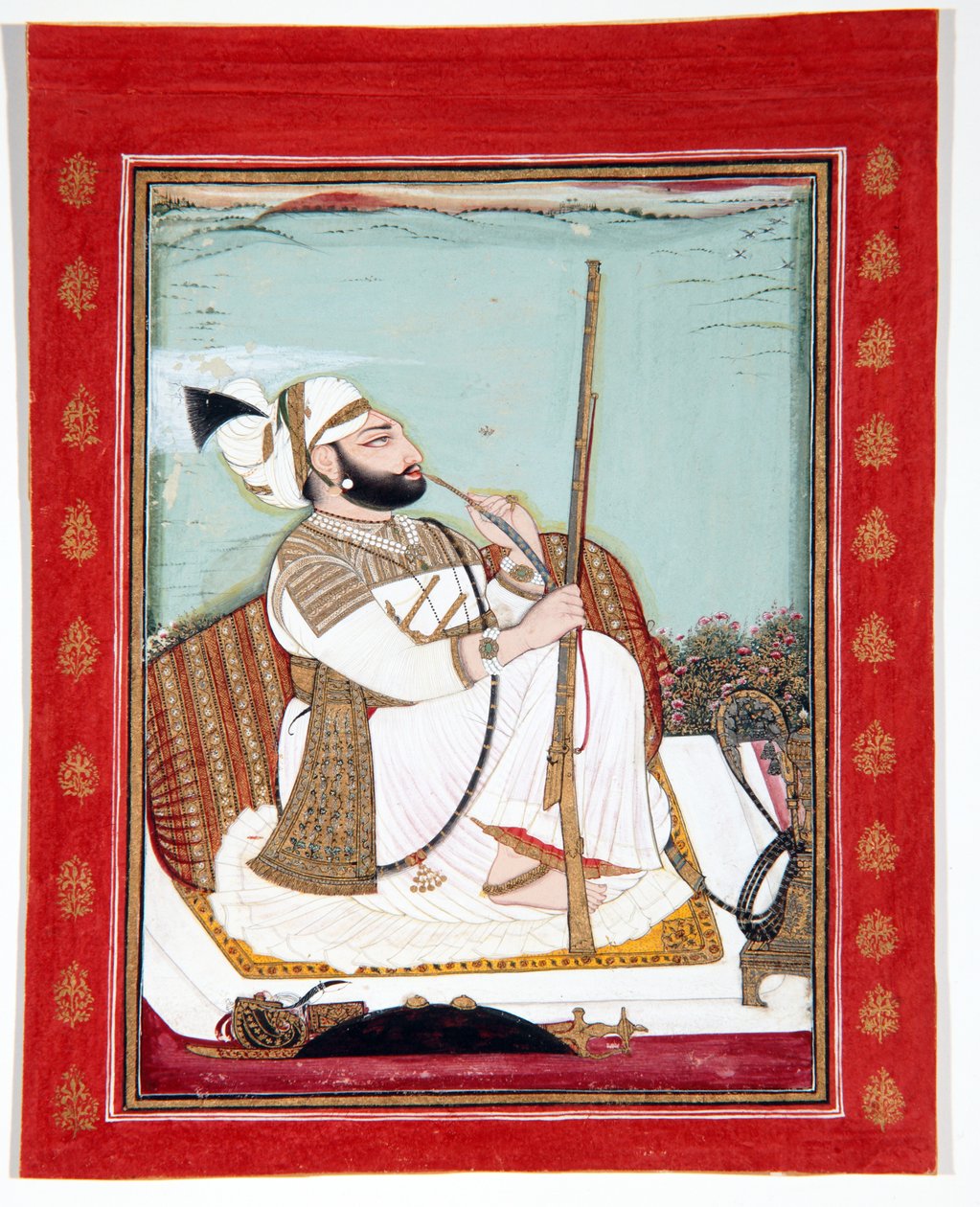 Rawat Gokul Das、1807（紙に不透明なトイレと金） 作： バグタ