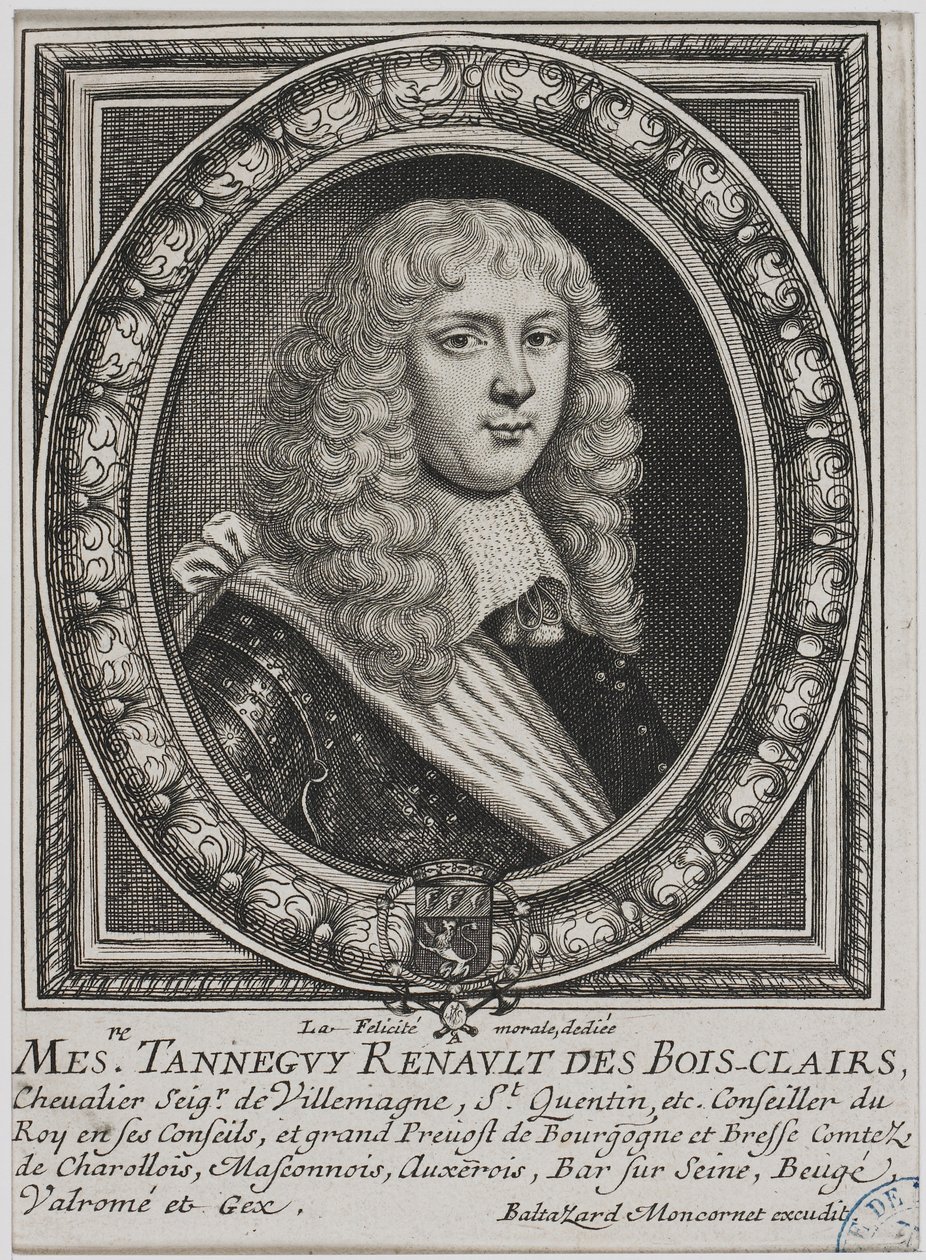 Balthasar MontcornetによるTanneguy Regnault des Boisclairsの肖像 作： バルタザール・モンコルネ