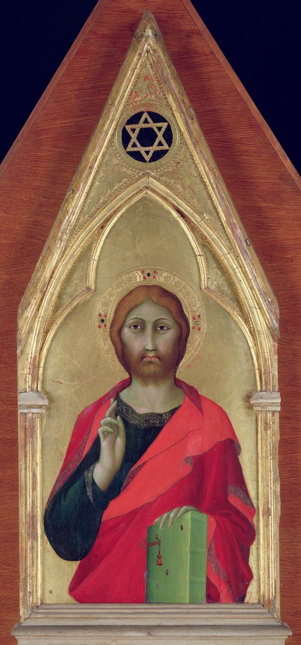 キリストの祝福、1325年 作： バルナ・ダ・シエナ