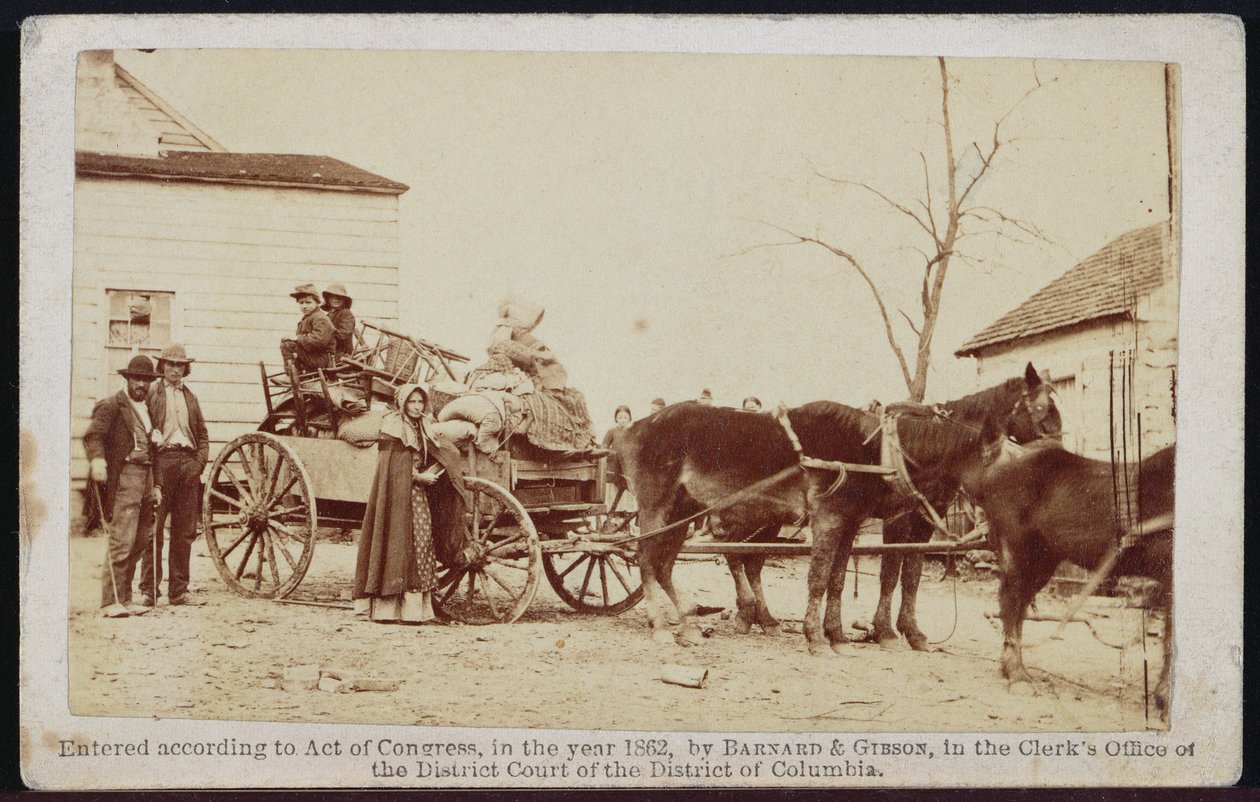 1862年、バージニア州センタービルの古いホームステッドからBradys Album Gallery、No。306から出発（bw写真） 作： バーナードとギブソン