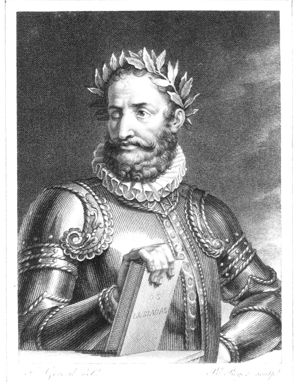 B.ロジャーによって彫刻されたルイスヴァズデカモエス（1524-1580） 作： バロン・フランソワ・パスカルサイモン・ジェラール