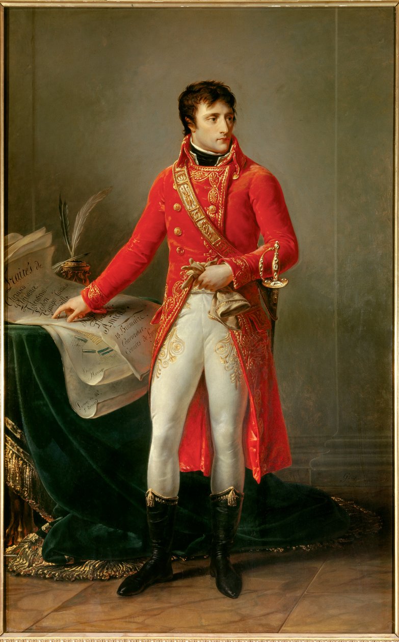 第一執政官としてのナポレオン・ボナパルト（1769-1821）の全身像 アントワーヌ・ジャン・グロ（1771-1835）の絵画。1802.パリ、レジオン・ドヌール美術館 作： アントワーヌ・ジャン・グロ男爵