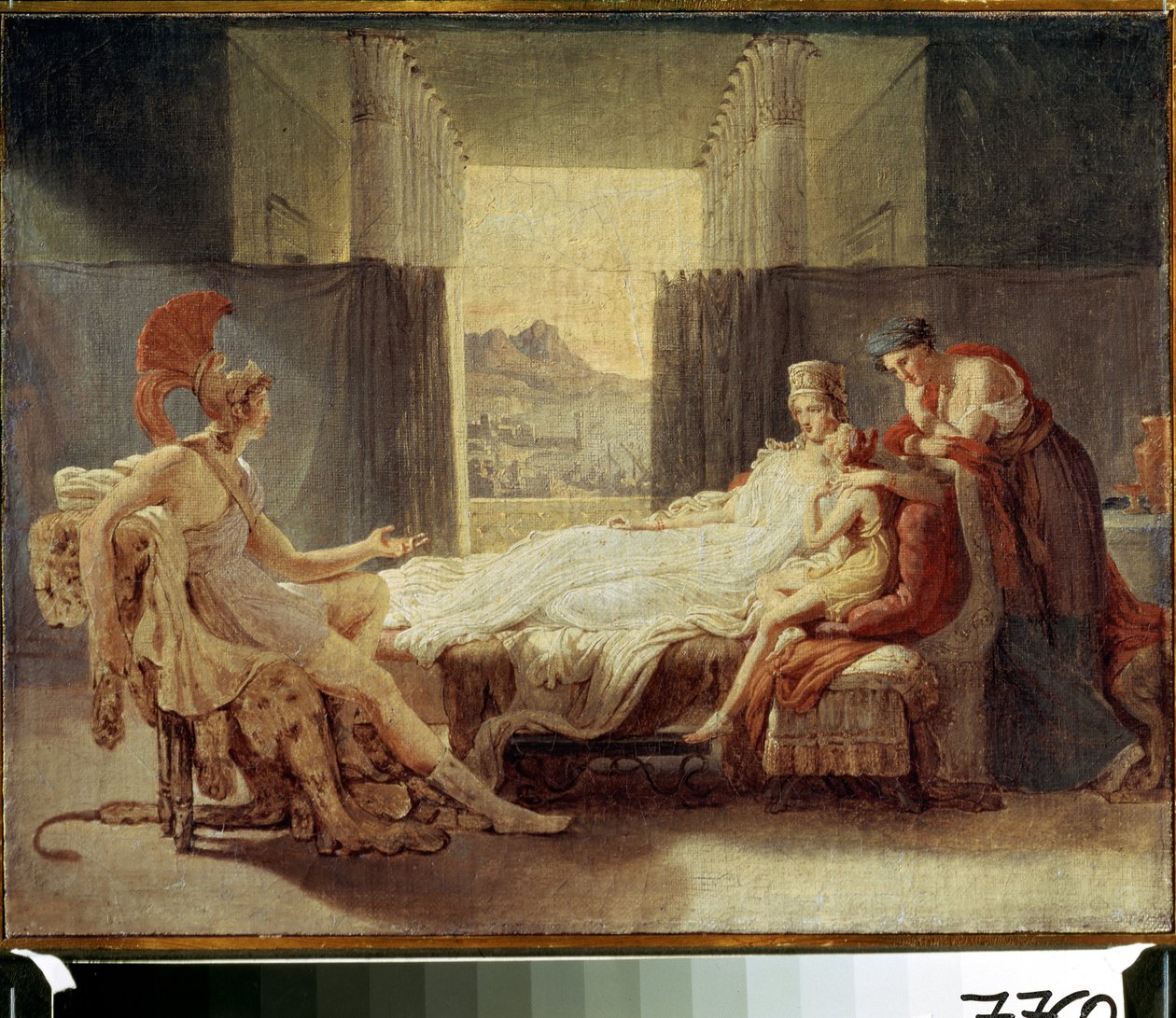 ピエール・ナルシス（ピエール・ナルシス）ゲリン（1774-1833）による絵画「トロイでの災害についてディドに語るアエネアス」 - キャンバスに油彩 - モスクワ、プーシキン美術館 作： ピエール・ナルシス・ゲラン男爵