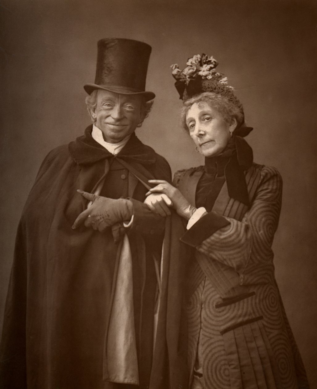 アメリカの俳優、ジェームズルイスとアンギルバート、 『A Night Off』（1886年）