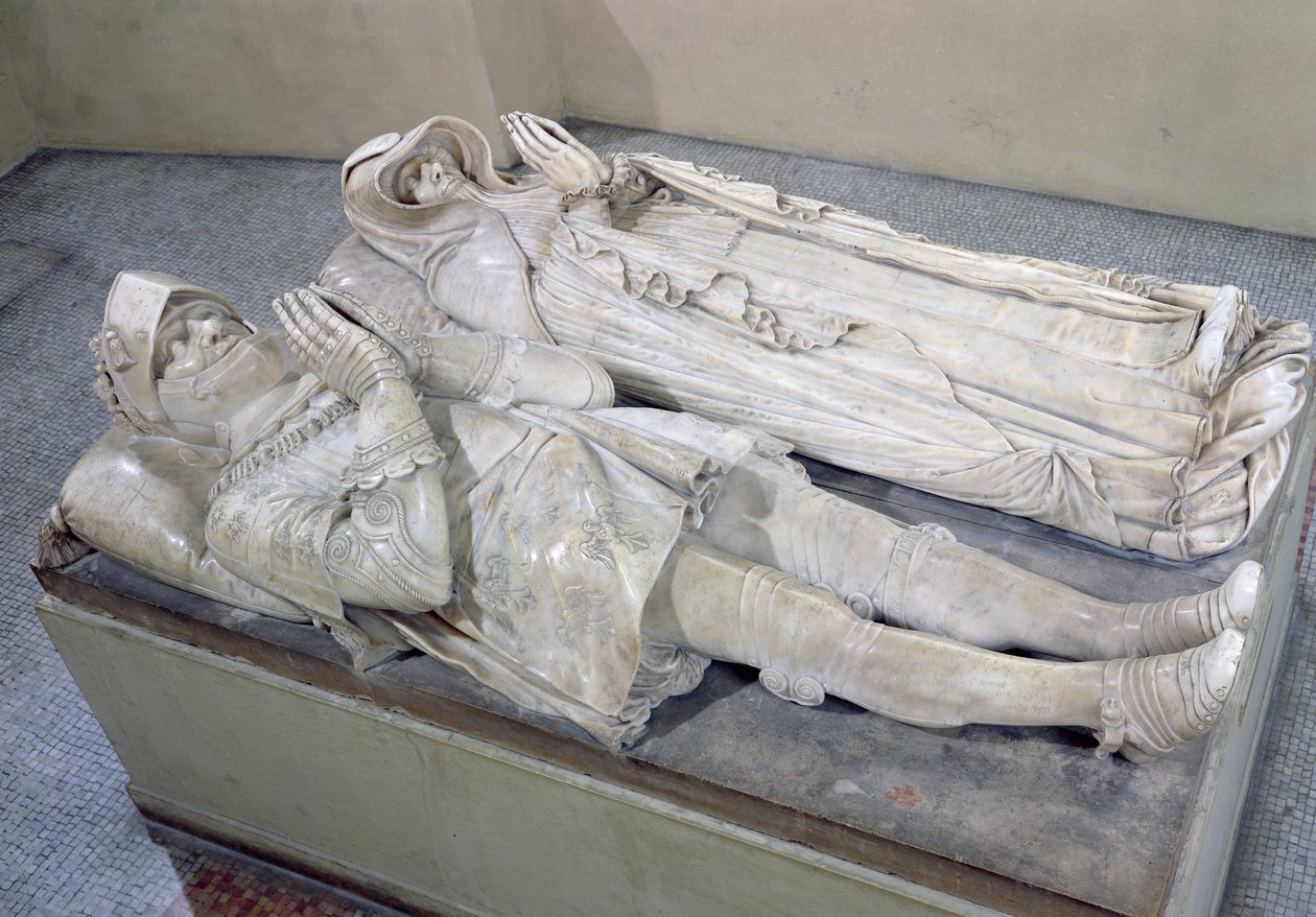 アンヌドモンモランシーのエフィジェ（1493-1567）フランスの巡査と元帥、サヴォイのマドレーヌ（1510-86）モンモランシー公爵、1567年頃と1586年頃（大理石）（179341も参照） 作： バーセレミー・プリウール