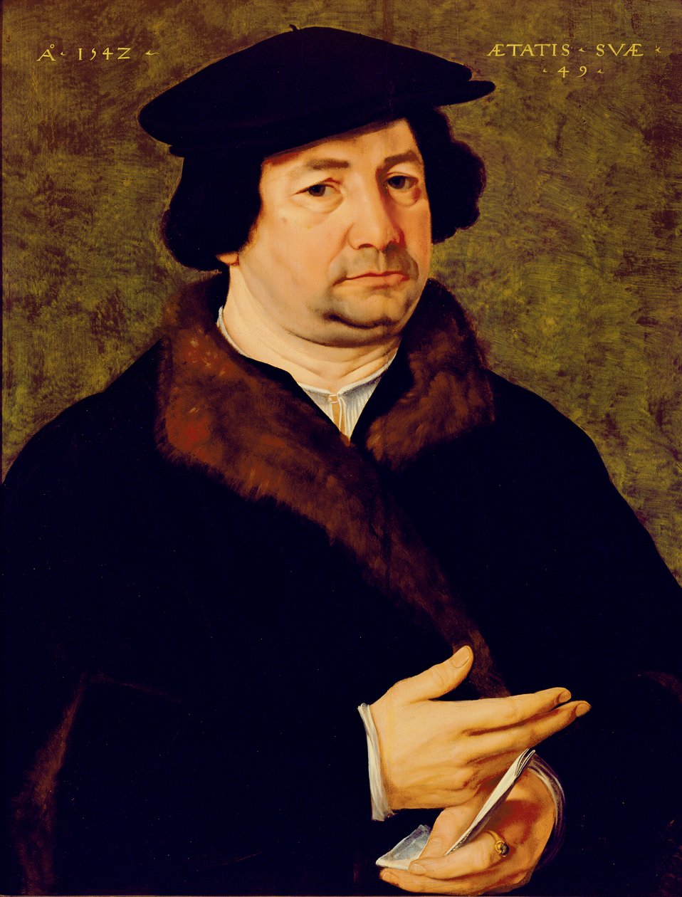 1542年、49歳の男の肖像 作： バルトロメウス・ブルーイン