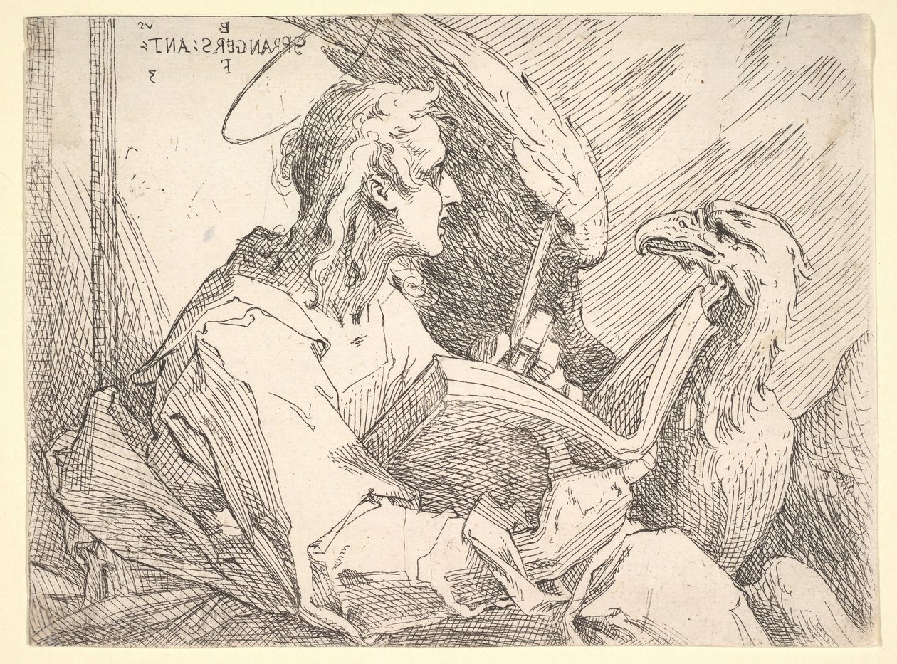 聖ヨハネ福音伝道者、ca。 1596。 作： バルトロメウス・スプランガー