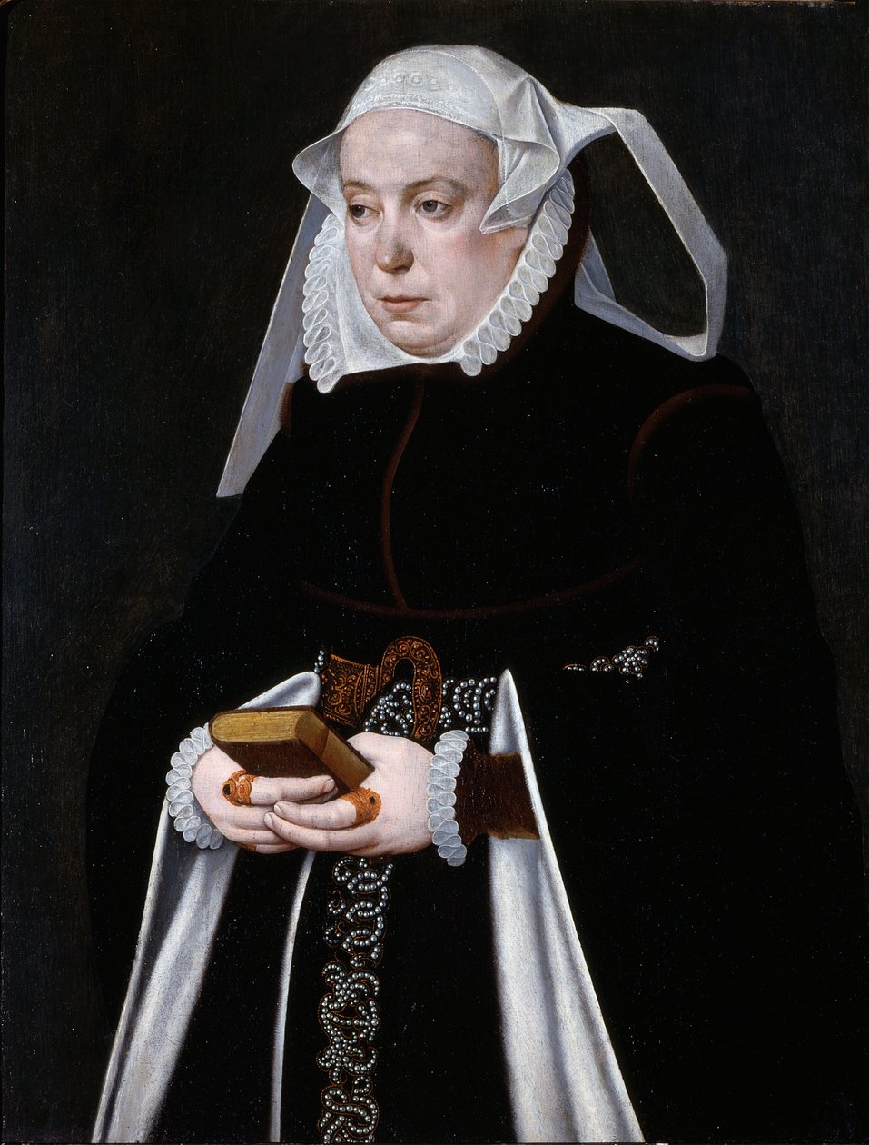 女性の肖像 1560-70年頃 パネルに油彩 作： バルテル・ブライン