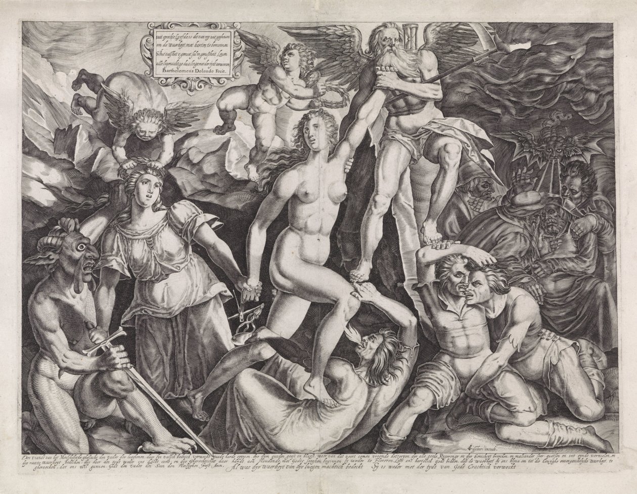 時は正義の力で真実を明らかにする 作： Bartholomeus Willemszドレンド